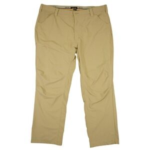 Orvis Mens Tan Khaki Lightweight Outdoor Cargo Hiking Nylon Pants 44x30 Fishing